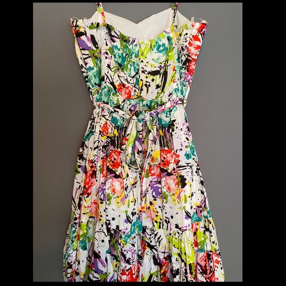 Splatter Paint Short Flowy Dress - Picture 4 of 6